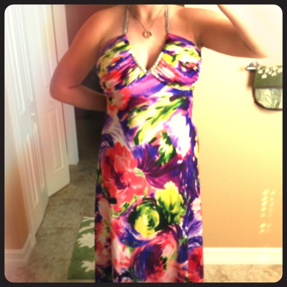 Watercolor floor length gown!