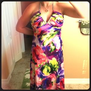 Watercolor floor length gown!