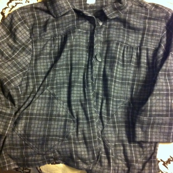 Gray white&black plaid jacket