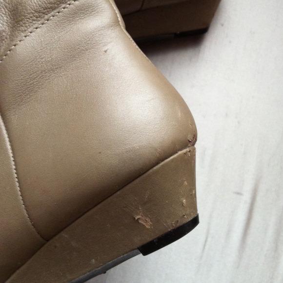 Leather taupe/grey boots size 7 - Picture 4 of 4