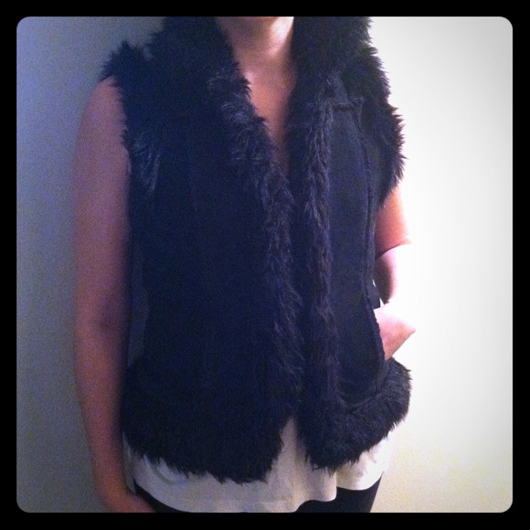 100% leather shell vest