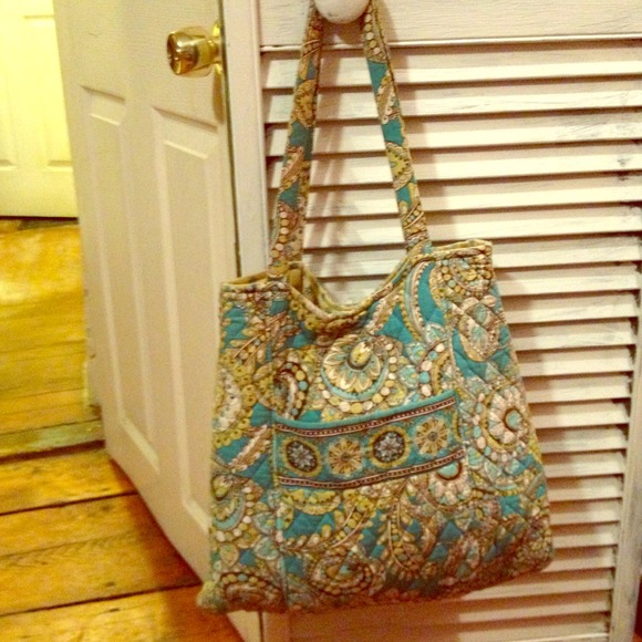 Vera Bradley peacock curvy tote & lanyard