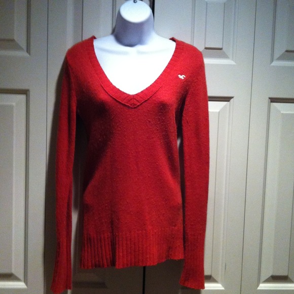 Dark orange vneck sweater