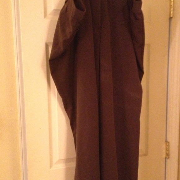 Plus size brown wide leg pants
