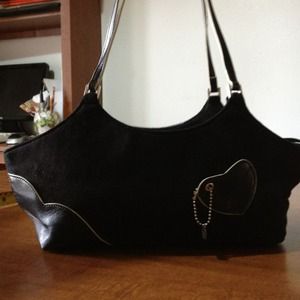 🎈REDUCED🎈 Black suede & leather purse