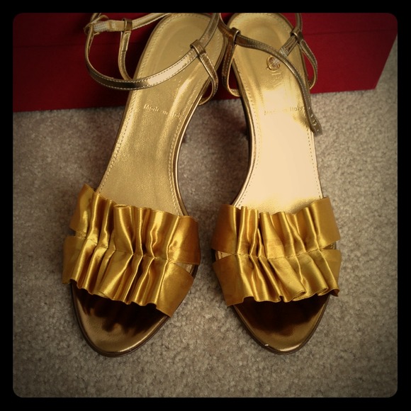 J. Crew Shoes - J.Crew satin pleated heels 6.5