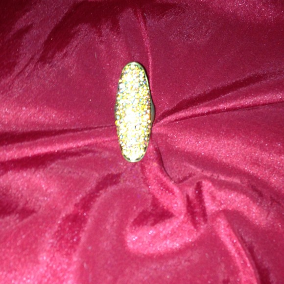 Rhinestone & Gold Ring