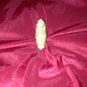 Rhinestone & Gold Ring