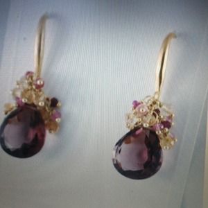 Amythyst drop earrings