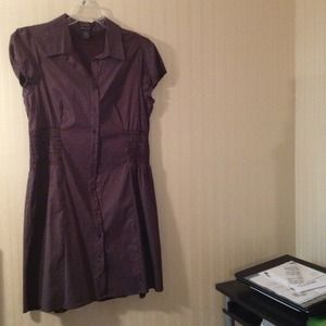 NWOT sam &max brown and white polka dot dress 3x