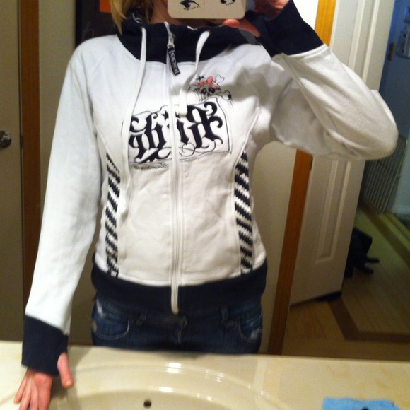 Ride hooded sweatshirt with a zipper