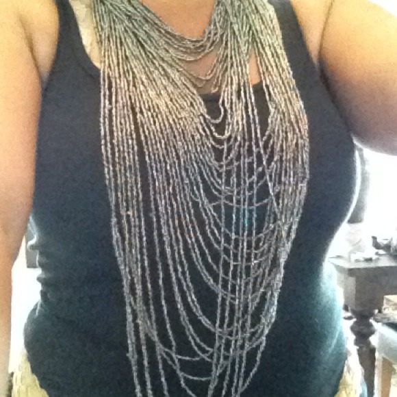 BUNDLE ON HOLD Draping silver necklace & 3 dresses
