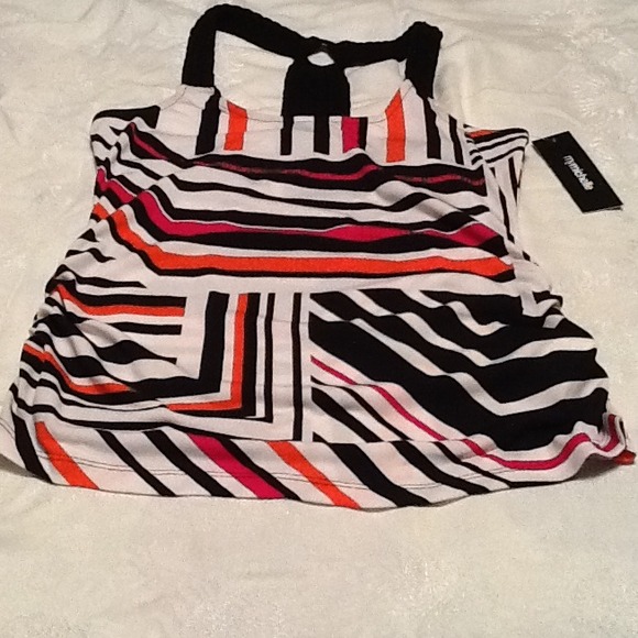 ✅SOLD✅ NWT MyMichelle racer back stripe blouse✅✅