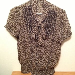 ❌❌bundle:Cheetah print top & turquoise heels❌❌