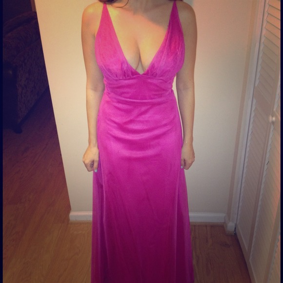Fuchsia long evening dress!