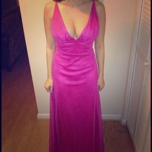 Fuchsia long evening dress!
