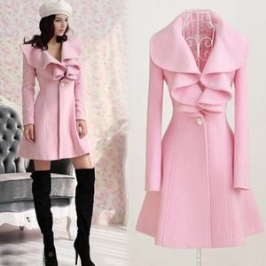 Pink Parka Stlylish Trench Coat