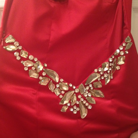 Sherri hill red evening dress, size 6 - Picture 4 of 4
