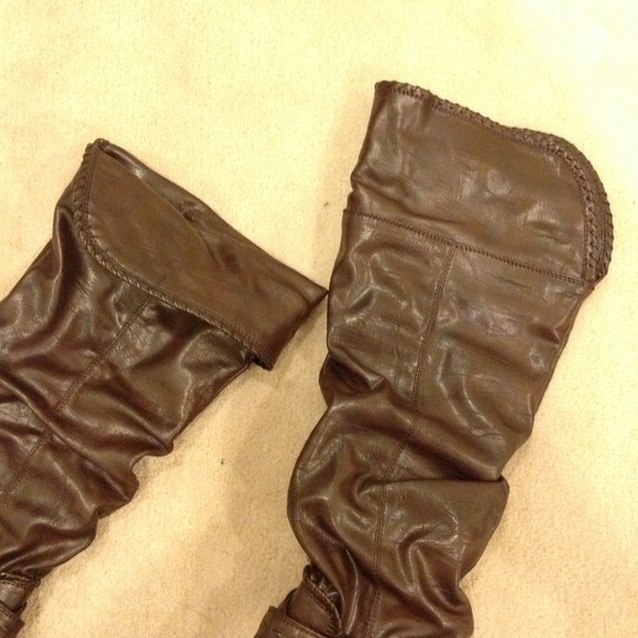 Shoes - Knee high dark brown high heel boots in size 6.5 Shoes - Knee high dark brown high heel boots in size 6.5