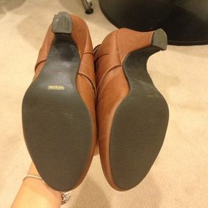 Shoes - Brown booties buckle detail & kitten heels size 6 Shoes - Brown booties buckle detail & kitten heels size 6