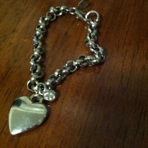 Silver Heart Charm Bracelet