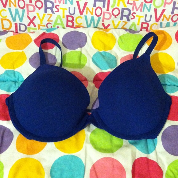 Like NEW VS bra royal blue/ pink interior push up