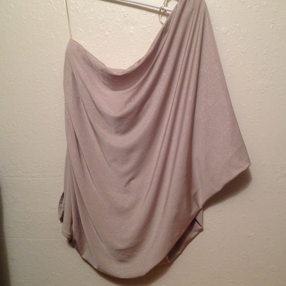 Gold one shoulder top