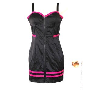 🎉SOLD🎉LITTLE BLACK DRESS WITH PINK TRIMMING🎀