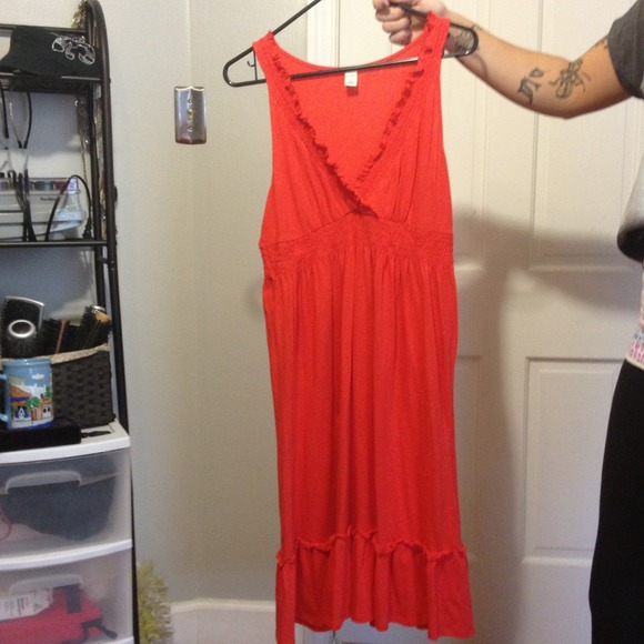Orange old navy sun dress
