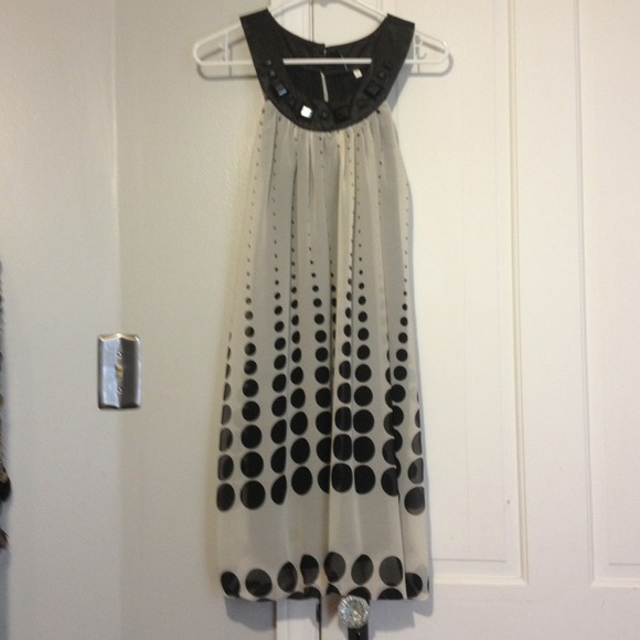 *SOLD* Black and white polka dot dress