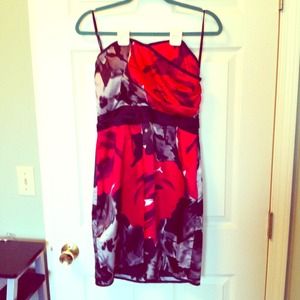 Satin strapless dress