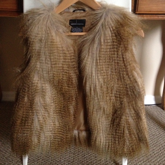 Faux fur vest