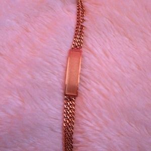 RESERVED FOR peron14k gold name tag bracelet.