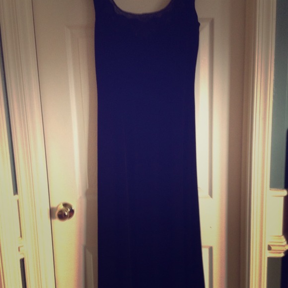 Floor length black dress