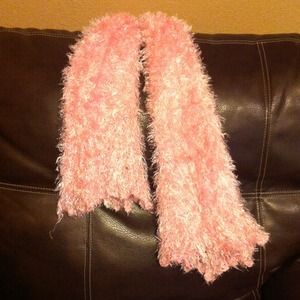 Pink Fluffy Scarf