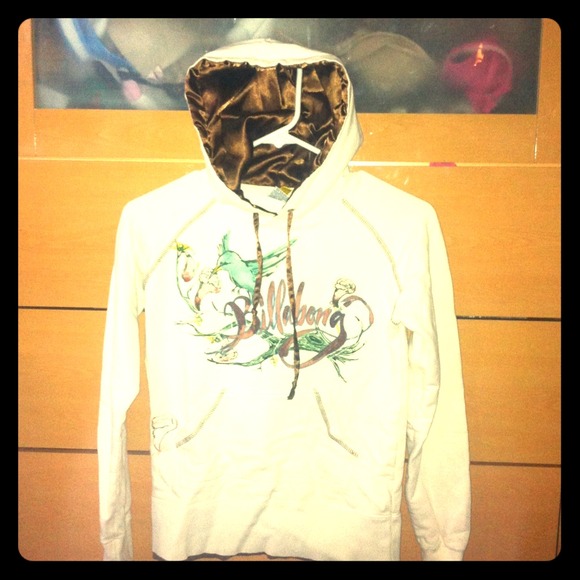 🔴REDUCED🔴 White detailed Billabong hoodie