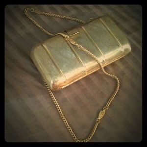 Vintage Saks Fifth Avenue Gold Clutch