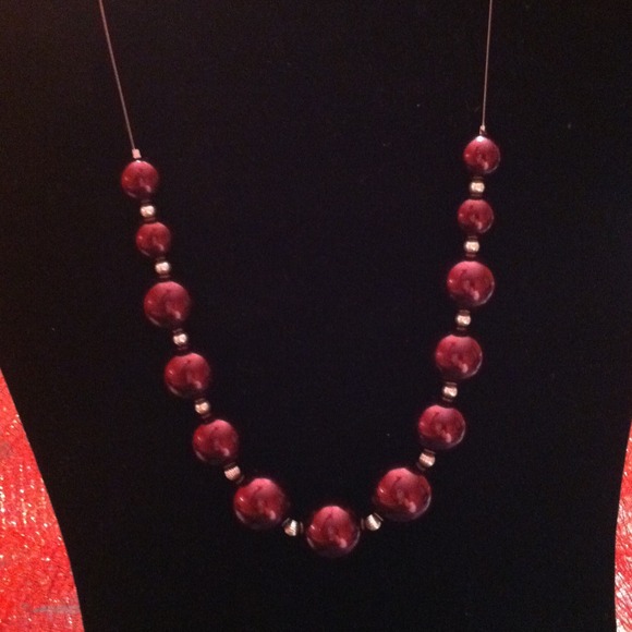 SOLD***Ilyce & Co. Cranberry & Sterling silver