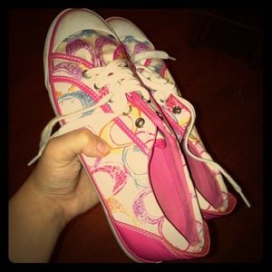 Coach sneakers. Reserved for @bystolsmom