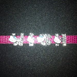 Bling Hello Kitty Slide Charms "WISH" Bracelet