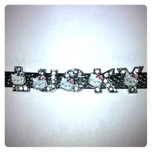 Bling Hello Kitty Slide Charms "LUCKY" Bracelet