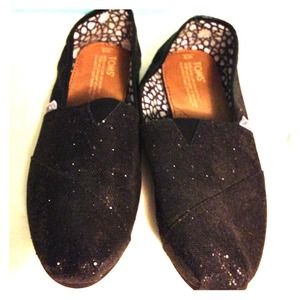 $30 black sparkle Toms