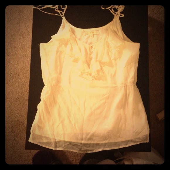 SOLD!!! BUNDLED! Cream silk top