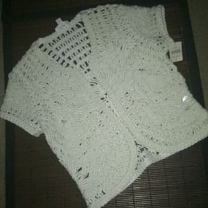 ❤ New coldwater creek crochet jacket