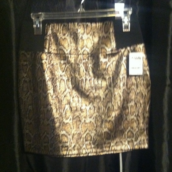 Snake skin print skirt