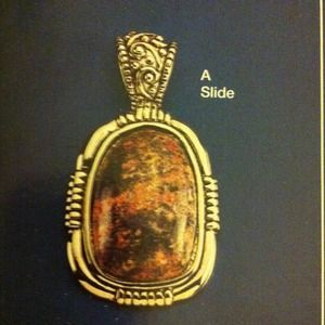 💝💝genuine red leopard skin jasper slide💝💝