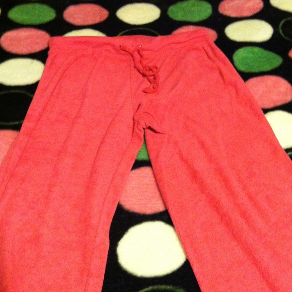 Hot Pink Terry cloth lounge pants