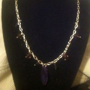 Purple Crystals on sp necklace