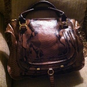 BNWOT large faux snake bag