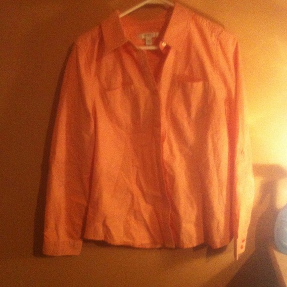 Peach colored button up - Picture 1 of 4